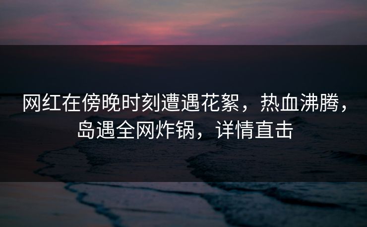 网红在傍晚时刻遭遇花絮，热血沸腾，岛遇全网炸锅，详情直击